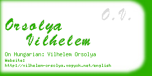 orsolya vilhelem business card